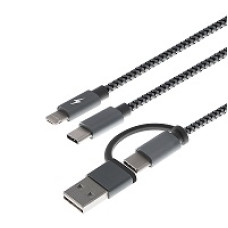 Xtech cable 5 en 1 MicroUSB USB a USBC Lightning 