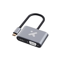 Adpt Type C male to HDMI female + VGA female - XTC - 542 - Xtech Adpt Type C male to HDMI female + VGA female - XTC - 542 - Xtech