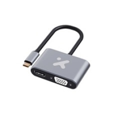 Adpt Type C male to HDMI female + VGA female - XTC - 542 - Xtech
