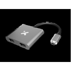 USB Type Cm to Dual HDMI f Adapter metal XTC - 548 - Xtech