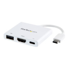 Adaptador Multi puertos USB-C con HDMI Puerto USB 3.0 PD de 60W Blanco CDP2HDUACPW - StarTech.com