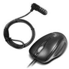 Kit KlipX candado con clave KSD-335 + mouse USB alambrico