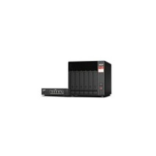 NAS de 6 Bahías Tower AMD Ryzen con 2.5GbE Bubdle Switch TS-673A-SW5T-US - QNAP