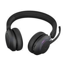 Jabra Evolve2 65 MS Stereo Headset - on-ear - Bluetooth - wireless - USB-A - noise isolating - black