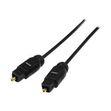 Cable 3mts TosLink Audio Digital Óptico SPDIF Delgado Negro - StarTech.com