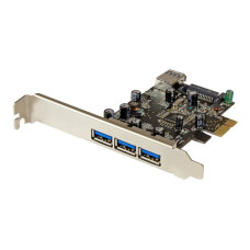 StarTech.com 4 Port PCI Express USB 3.0 Card 3 External and 1 Internal - Native OS Support in Window