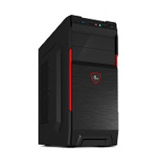 Xtech XTQ-214 Mid tower ATX 600 Watt black and red- USB/Audi