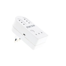 Protector de Voltaje 2 tomas CAP 1500W giratorio blanc - Forza
