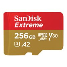 SanDisk Extreme microSD 256GB UHS-I w/Adapter C10 160 Mb/s