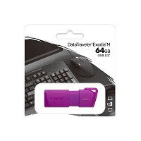 Pendrive DataTraveler Exodia M 64GB USB3.2 Gen1 Morado KC-U2L64-7LP - Kingston Pendrive DataTraveler Exodia M 64GB USB3.2 Gen1 Morado KC-U2L64-7LP - Kingston