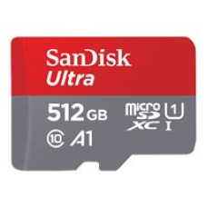 SanDisk microSDXC 512GB ULTRA w/ Adapter C10 U1 A1 120 Mbs