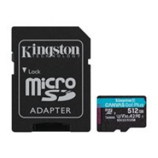 Tarjeta microSDXC 512GB Canvas Go Plus 170/90MB/s Incluye Adaptador SDCG3/512GB - Kingston