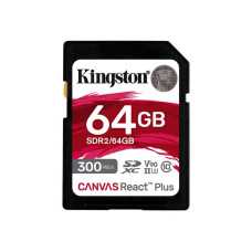 Tarjeta de memoria SD 64GB Canvas React Plus SDR2/64GB - Kingston