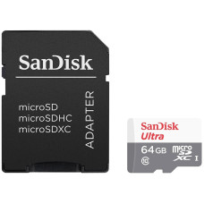 SanDisk MIcroSDXC 64gb ULTRA w/adap USH-1 C10 Android 100MB