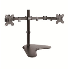 Soporte Doble Monitor 13" Hasta 32" Base Giro 180°/Rotación 360° KPM-311 - Klip Xtreme