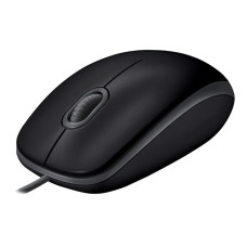 Logitech M110 Silent Mouse - right and left-handed - optical - 3 buttons - wired - USB - black