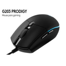 Logitech G203 Prodigy Mouse USB - Wired - All black