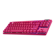 Teclado Mecánico Inalámbrico PRO X TKL Lightspeed Magenta 920-012154 - Logitech