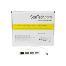 StarTech.com Hub - 3 SuperSpeed USB 3.0 + 1 10/100/100
