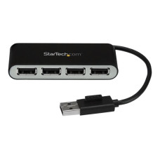 StarTech.com 4-Port Portable USB 2.0 Hub with Built-in Cable