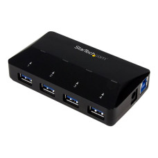 Hub USB 3.0 de 4 Puertos con Puerto de Carga de 2.4A ST53004U1C - StarTech.com