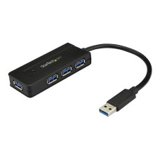 StarTech.com 4 Port USB 3.0 Hub SuperSpeed 5Gbps with Fast Charge Portable USB 3.1/USB 3.2 Gen 1 Typ