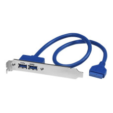 Cabezal Bracket de 2 puertos USB 3.0 con conexión a Placa Base USB3SPLATE - StarTech.com