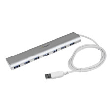 Hub USB 3.0 de 7 Puertos con Cable Incorporado ST73007UA - StarTech.com