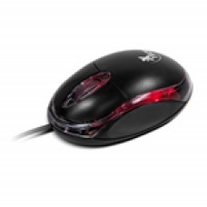 MOUSE OPTICO 3 BOTONES USB NEGRO - ROJO - Xtech